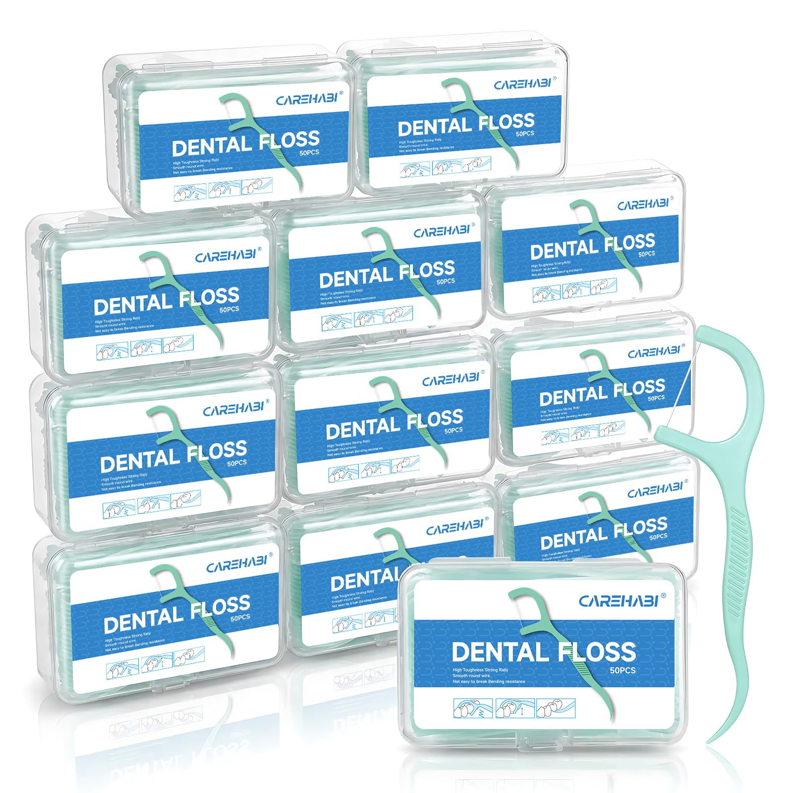 Zahnseide Sticks Minze 600 Stk Dental Floss Mint Zahnreiniger Zwischenräume Zahnseidestick Zahnseide Zahnstocher mit Geschmack Mint Minze 1 stück (600er Pack) Angebot bei HelloDeals