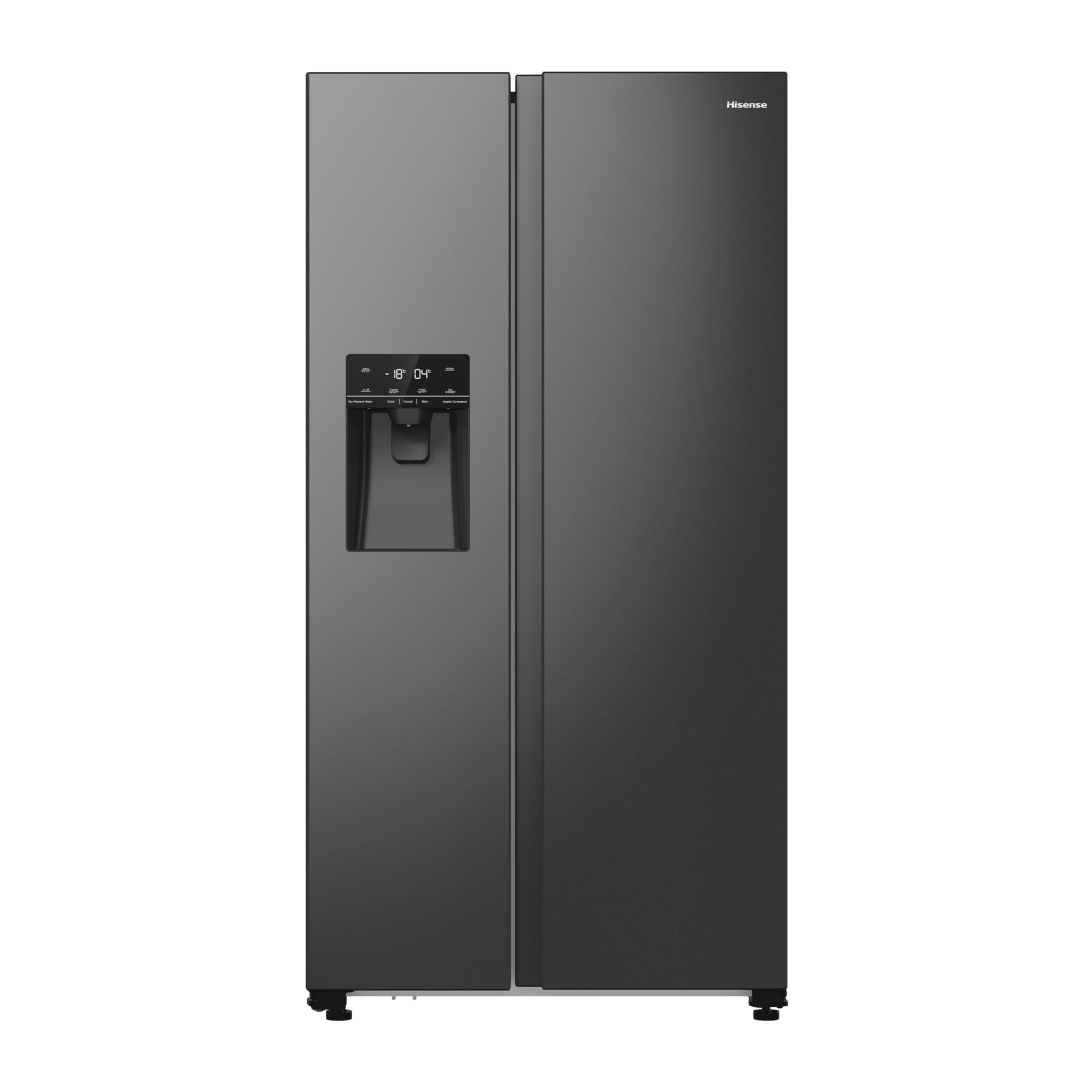 Hisense RS5P535NTFE Side-By-Side Kühl-Gefrier-Kombination, 376 Liter Kühlteil, 190 Liter Gefrierteil, Total NoFrost, Multi AirFlow, FastFreeze, Energieeffizienzklasse E, 178,6cm x 91,5cm, schwarz Angebot bei HelloDeals