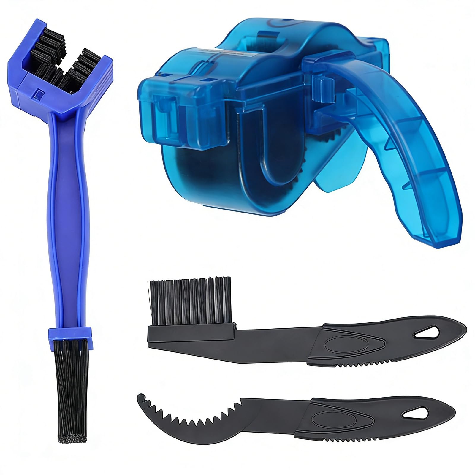 Kettenreiniger Fahrradkette, 4 in 1 Fahrrad Kettenreiniger Set, Geeignet für alle kettenreinigungsgerät fahrrad, Fahrrad reinigungsset für Ketten Schnelles Sauberes Angebot bei HelloDeals