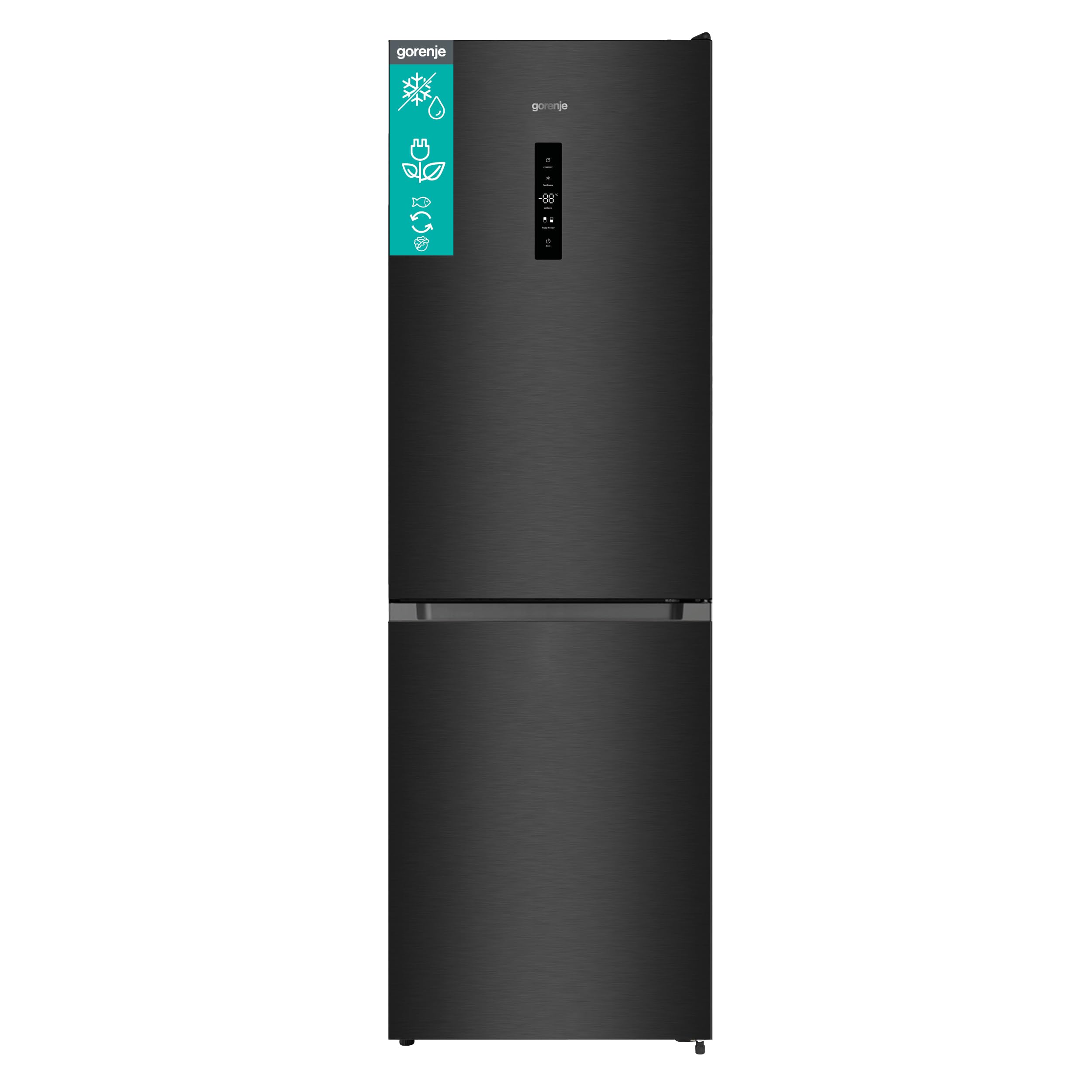 Gorenje Kühl- Gefrierkombination NRK619CABXL4, Inverter Technologie, NoFrostPlus, CrispZone, ConvertFresh Zone, Energieklasse C C 304L Schwarz Angebot bei HelloDeals