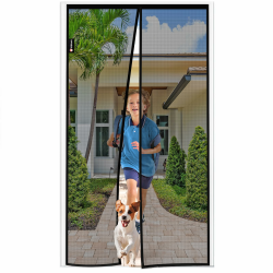 Schnellschließen Fliegengitter Balkontür Magnet mit Stärkere Magneten, 85 * 200cm Fliegengitter Tür Ohne Bohren,3.8cm Breites Klettband, Insektenschutz Balkontür, Für Balkontür/Terrassentür, Schwarz 85*200cm Schwarz Angebot bei HelloDeals