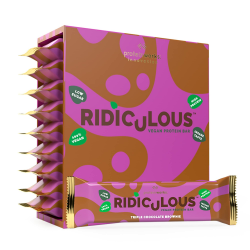 Protein Works - Ridiculous Vegan Proteinriegel | 15g Protein pro Riegel | Protein Riegel | Eiweißriegel | Triple-Schoko-Brownie | 9er Pack Triple-Schoko-Brownie 9 Bars (Pack of 1) Angebot bei HelloDeals