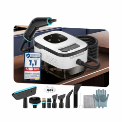 14-IN-1 Dampfreiniger Handgerät【99,99% Keimreduktion-Führende Deutsche SPJ Technik】【9-Sekunden Turbo-Dampf-Intelligent Turbo Steam System】Dampfreiniger für Alles,Steam Cleaner für Boden, Küche etc. 1.6lwhite Angebot bei HelloDeals