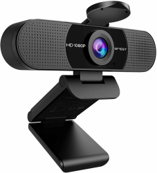 EMEET Full HD Webcam - C960 1080P Webcam mit Objektivabdeckung & Dual Mikrofon, 90 ° Streaming Kamera mit Automatische Lichtkorrektur, Plug & Play, für Linux, Win10, Mac OS Schwarz Schwarz Angebot bei HelloDeals
