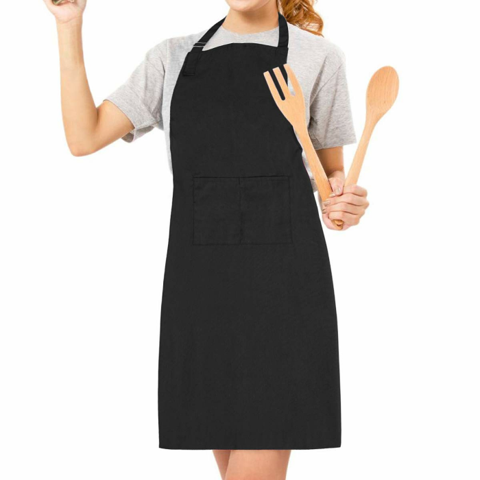 kochschürze kochschürze baumwollschürze schürze grillschürze werkenschürze schürze baumwolle uni schwarz für männer herren damen jungen Angebot bei HelloDeals