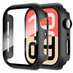 Diruite 2-Stück Hülle für Apple Watch SE 3/2/1 /Series 6 5 4 44mm Hartglas Schutzhülle Hard PC Ultradünne Glas Schutz Case Rundum Displayschutz Schwarz,44mm Schwarz 44mm Angebot bei HelloDeals