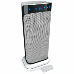 Brandson - Heizlüfter 2000 Watt mit Fernbedienung - Groß und Stark - Preisträger - energiesparend leise - Bad Wohnzimmer Kinderzimmer Babys - Oszillationsfunktion - Heizung Heater - GS zertifiziert A: Weiß Silber Angebot bei HelloDeals
