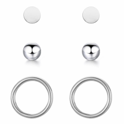 BONNYBIRD® Wasserfeste Edelstahl Ohrringe Damen in Silber, Gold & Roségold, Hypoallergen dank medizinischem Chirurgenstahl, Extra Leicht BonnyClassic Silber Angebot bei HelloDeals