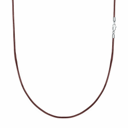 Lederkette Echtes Leder Halskette Edelstahl Verschluss 1.5/2/3mm breit Damen Herren Kette für Anhänger charm 45-55cm wählbar DIY Lederschnur 50cm Dunkelbraun-1.5mm Angebot bei HelloDeals