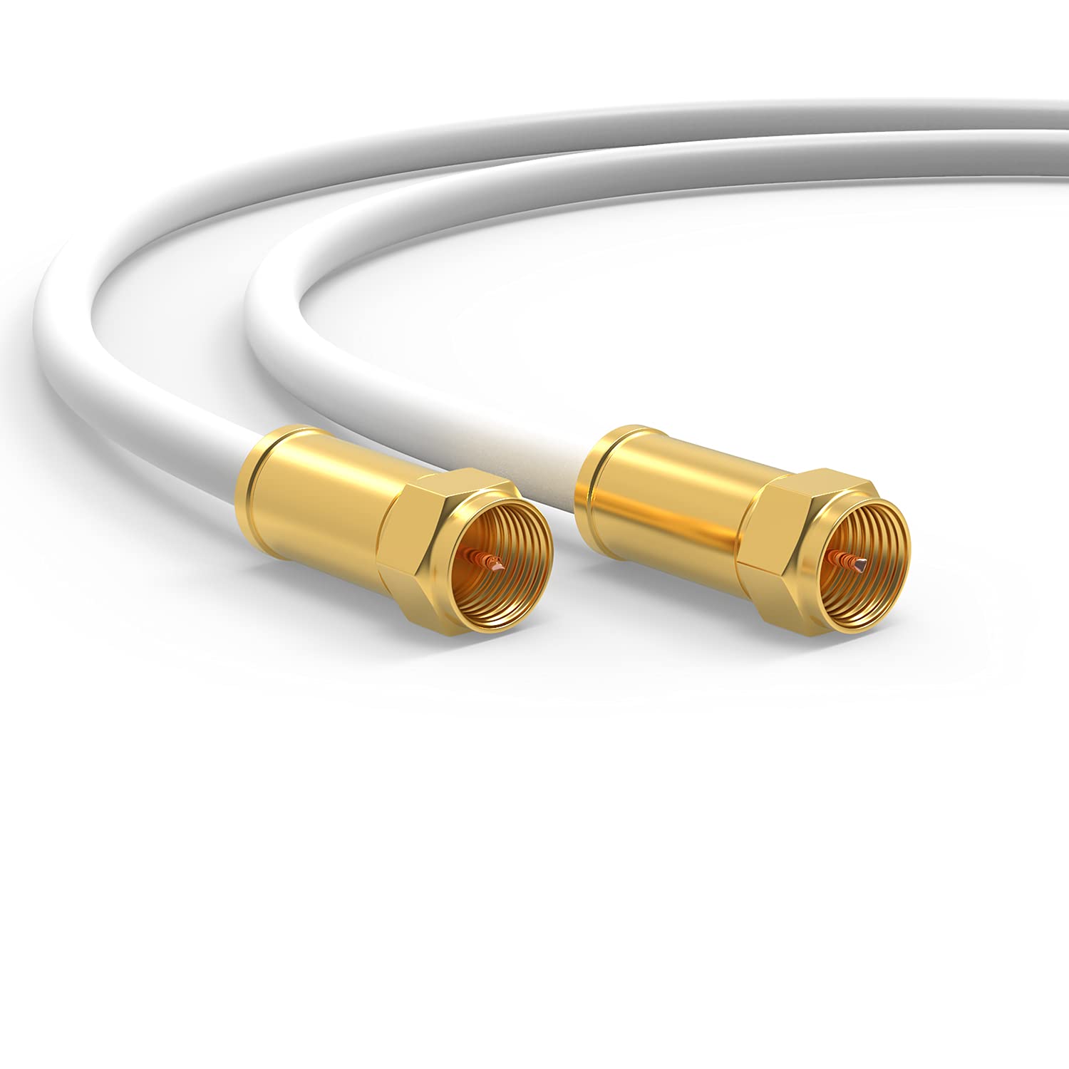 RedStar24 Premium 10m SAT Kabel - Klasse A+ Digital Koaxialkabel - F-Stecker Antennenkabel für TV, Internet Router & Modem - Unterstützt HD, 4K UHD, DVB-S/S2 - Hochwertiges Satellitenkabel Weiß Weiß 10m Angebot bei HelloDeals