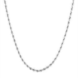 KRKC&CO Goldkette Herren Silberkette 2,5/3/4mm, dünne Kordelkette Rope Kette Weizenkette Edelstahl, 18K Gold/Weißgold beschichtet fein Zopfkette für Damen, Unisex Rope Halskette Geschenke, 46-66cm Silbrig-2,5mm 45.7 Zentimeter Angebot bei HelloDeals