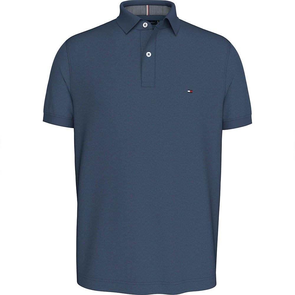 Tommy Hilfiger Herren Poloshirt Kurzarm 1985 Regular Fit M Blue (Aegean Sea) Angebot bei HelloDeals