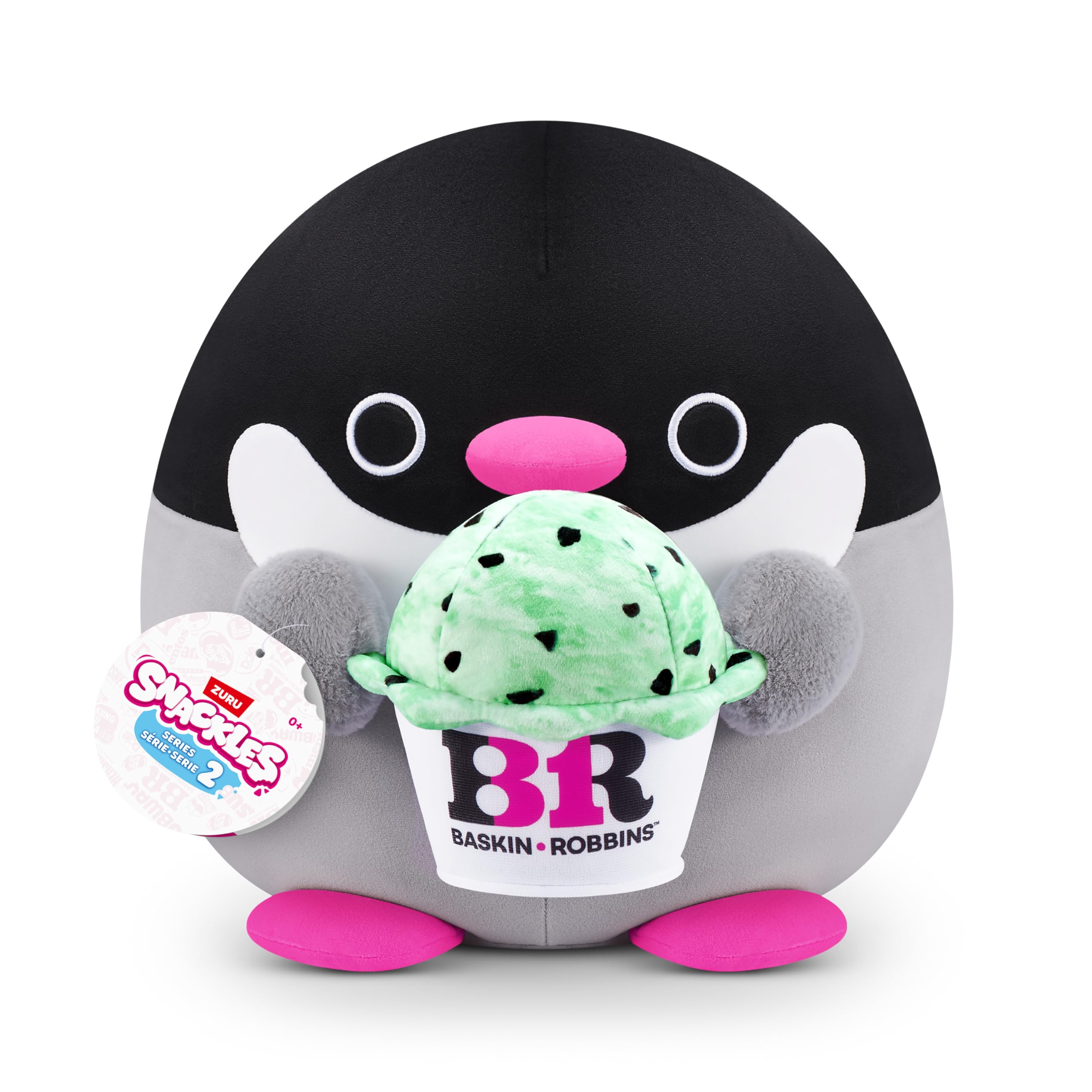 Snackles, Series 2, Penguin (Baskin Robbin), Kuschelig-weiches, beruhigendes, 20 cm großes Plüschspielzeug mit Snackmarken-Accessoire (Penguin), Muttertagsgeschenk Small (20 cm) Penguin (Baskin Robbin) Angebot bei HelloDeals
