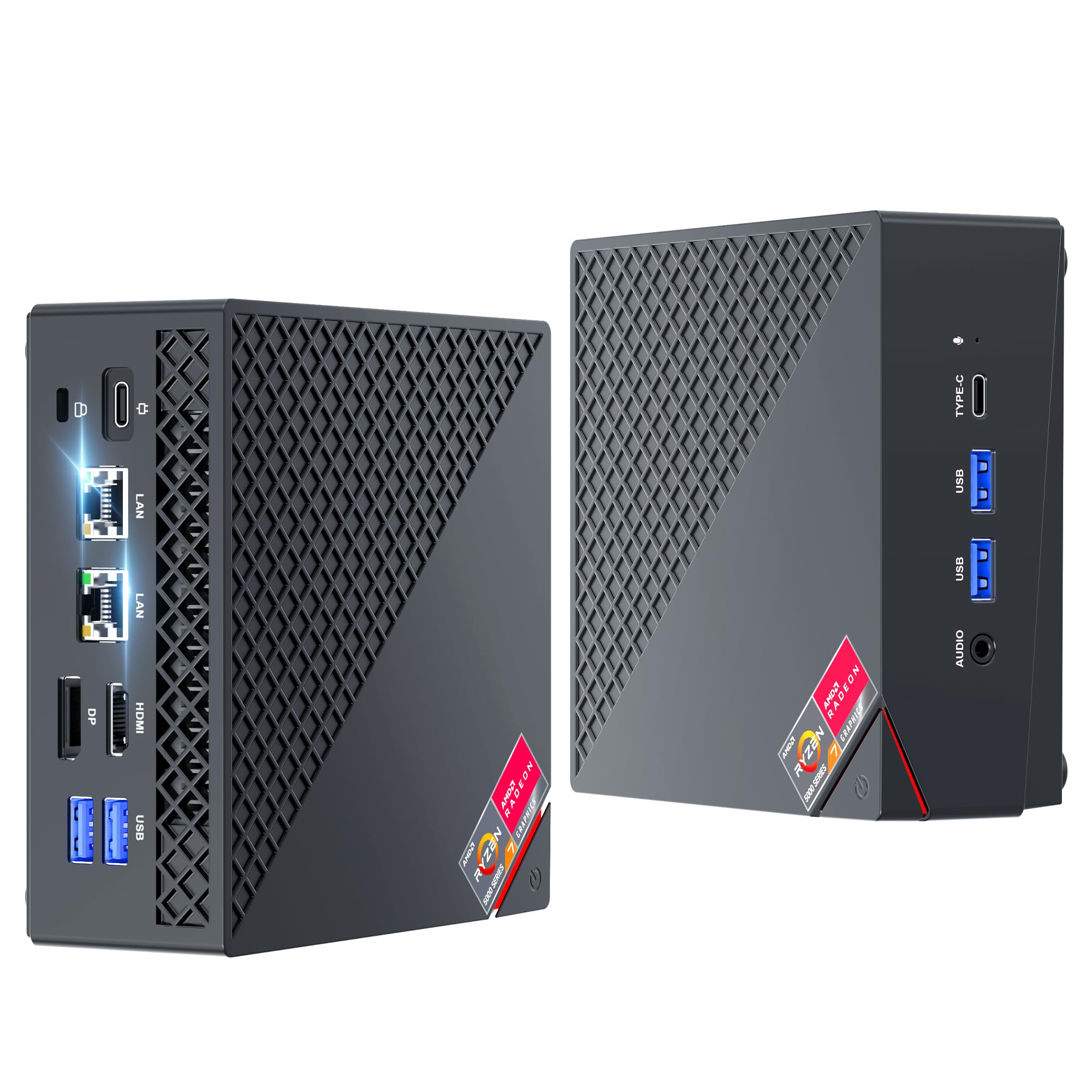 NiPoGi AM06 PRO Mini PC 32 GB RAM, АMD Ryzen 7 7730U(8C/16T, bis zu 4,5 GHz), 512 GB M.2 SSD Mini Desktop Computer W-11 Pro, WiFi 6, Dual LAN, HDMI, DP, Typ-C, 4K Triple Display für Büro/Schule/HTPC. R7 7730U/ 32GB RAM + 512GB ROM Angebot bei HelloDeals