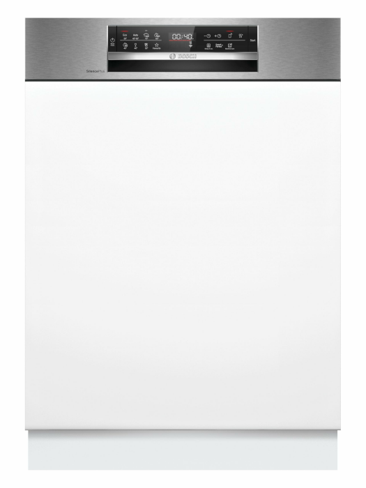 Bosch SMI6ECS12E Serie 6, Smarter Geschirrspüler Teilintegriert 60 cm, Besteckschublade, Spülmaschine Made in Germany, besonders leise, starke Reinigung, Extra Trocknen, Programmassistent, Edelstahl Serie 6 EEK A Besteckschublade Angebot bei HelloDeals