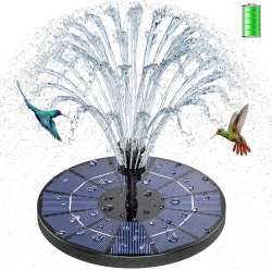 AISITIN 3,5W Solar Springbrunnen Solar Teichpumpe mit Solar Panel Eingebaute Batterie Wasserpumpe Solar Schwimmender Fontäne Pumpe mit 6 Fontänenstile für Garten, Vogel-Bad,Teich,Fisch-Behälter 1er Angebot bei HelloDeals