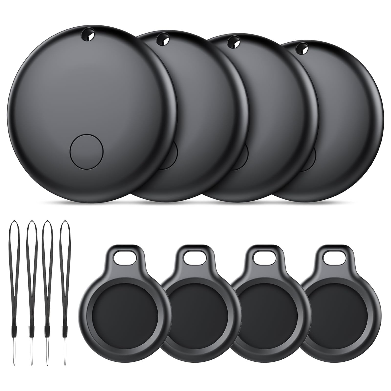 Air Tracker Tag Android Smart Tag, Schlüsselfinder KeyFinder kompatibel mit Google Mein Gerät Finden APP (Android NUR), Bluetooth Key Finder für Gepäck/Taschen/Koffer/Brieftasche (4er Pack) 4 Dunkel Angebot bei HelloDeals