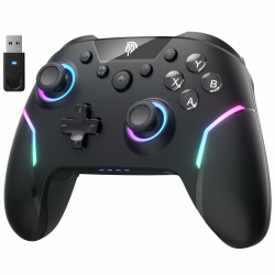 EasySMX X20 Wireless Controller PC mit RGB, Bluetooth Controller mit 2 in 1 Trigger & abnehmbare Hall Joystick & Mechanische Tasten, 6 Achsen Gyro, Kompatibel mit PC/Switch/Handy-Schwarz Angebot bei HelloDeals