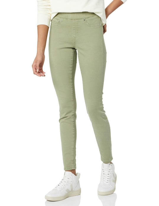 Amazon Essentials Damen Stretch-Schlupf-Jeggings mit mittlerer Leibhöhe - Auslaufmodell 38 Kurz Helles Salbeigrün Angebot bei HelloDeals