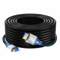 4K HDMI Kabel 15M (4K@60Hz 18 Gbit/s) Full HD1080p, 3D,Dynamic HDR, Dolby Atmos,High Speed mit Ethernet, Kompatibel mit Blu-ray,HDTV,PS5/4/3,Laptop,Projektoren,PC,Mehr Angebot bei HelloDeals