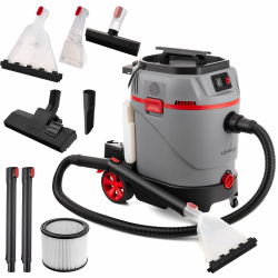 LEHMANN Primewash 2800 Waschsauger, Profi Teppichreiniger & Polsterreiniger mit Heißwasser 60°C, Nass- & Trockensauger mit 35 L Tank, Sprühextraktionsgerät für Textilien & Böden, Grau Angebot bei HelloDeals