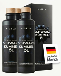 Nigela BIO Schwarzkümmelöl ungefiltert - Hoher Thymochinongehalt in 100% lichtgeschützer Keramikflasche - kaltgepresst - Zertifizierte & Laborgeprüfte Premiumqualität - 3 x 200ml 3er Bundle Angebot bei HelloDeals