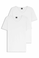 BOSS Herren T-Shirt Vn 2p Co/EL T-Shirt (2er Pack) L New - White100 Angebot bei HelloDeals