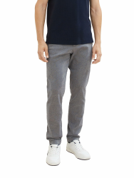 Tom Tailor Herren Slim Fit Stretch Chino Hose mit Gürtel 1037653 32W / 34L 32284 - White Navy Zig Zag Structure Angebot bei HelloDeals
