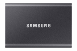 Samsung Portable SSD T7, SSD 1 TB, USB 3.2 Gen.2, 1.050 MB/s Lesen, 1.000 MB/s Schreiben, Externe SSD-Festplatte für iPhone 15 und neuer, Mac, PC, Smartphone und Spielkonsole, Grau, MU-PC1T0T/WW T7 1 TB Titan Grey Angebot bei HelloDeals