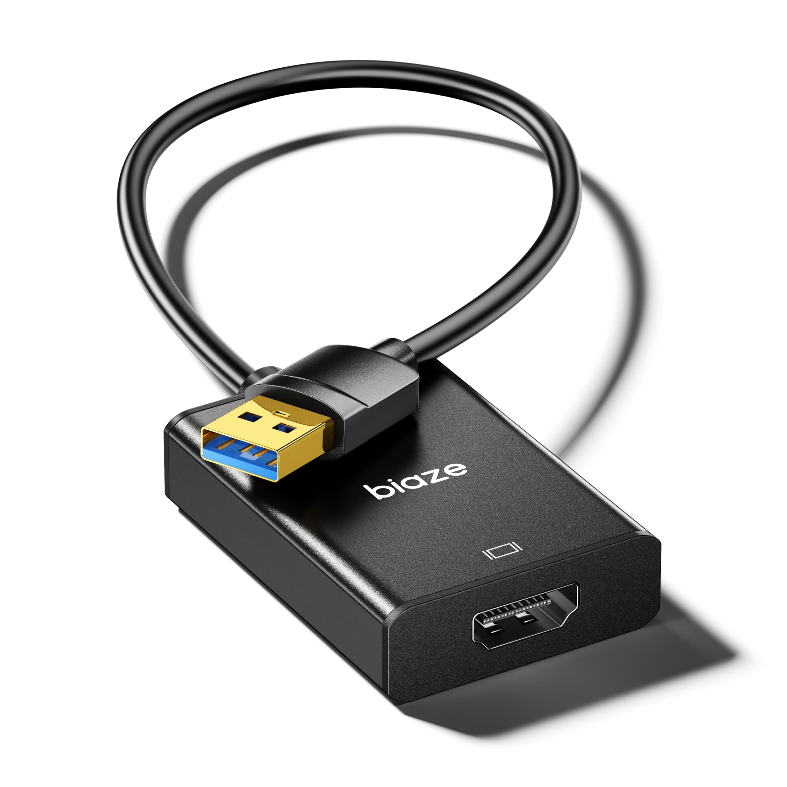 USB 3.0 zu HDMI Adapter, 1080P@60Hz HDR für Laptop/PC/TV/Monitor/Projektor, Plug and Play, HD Audio Video Übertragung, Kompatibel mit Windows/Mac sc schwarz Angebot bei HelloDeals