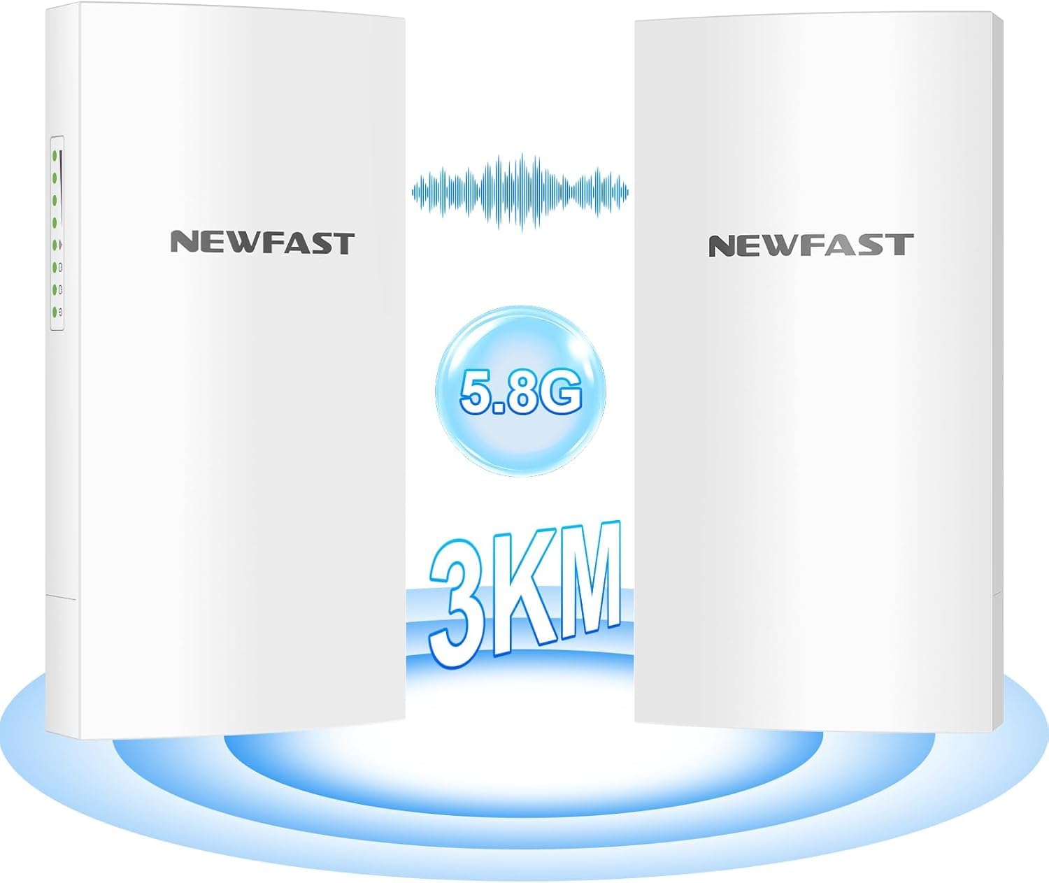 NEWFAST Outdoor CPE,300Mbps Neuester Outdoor WLAN Access Point Für Bauernhof,WLAN Bridge mit 11dBi Antenne,5.8G 3KM Getriebe stabil,48V POE Power,Wasserdicht,Supports Bridge/AP/Repeater/Routing Modus Weiß Angebot bei HelloDeals