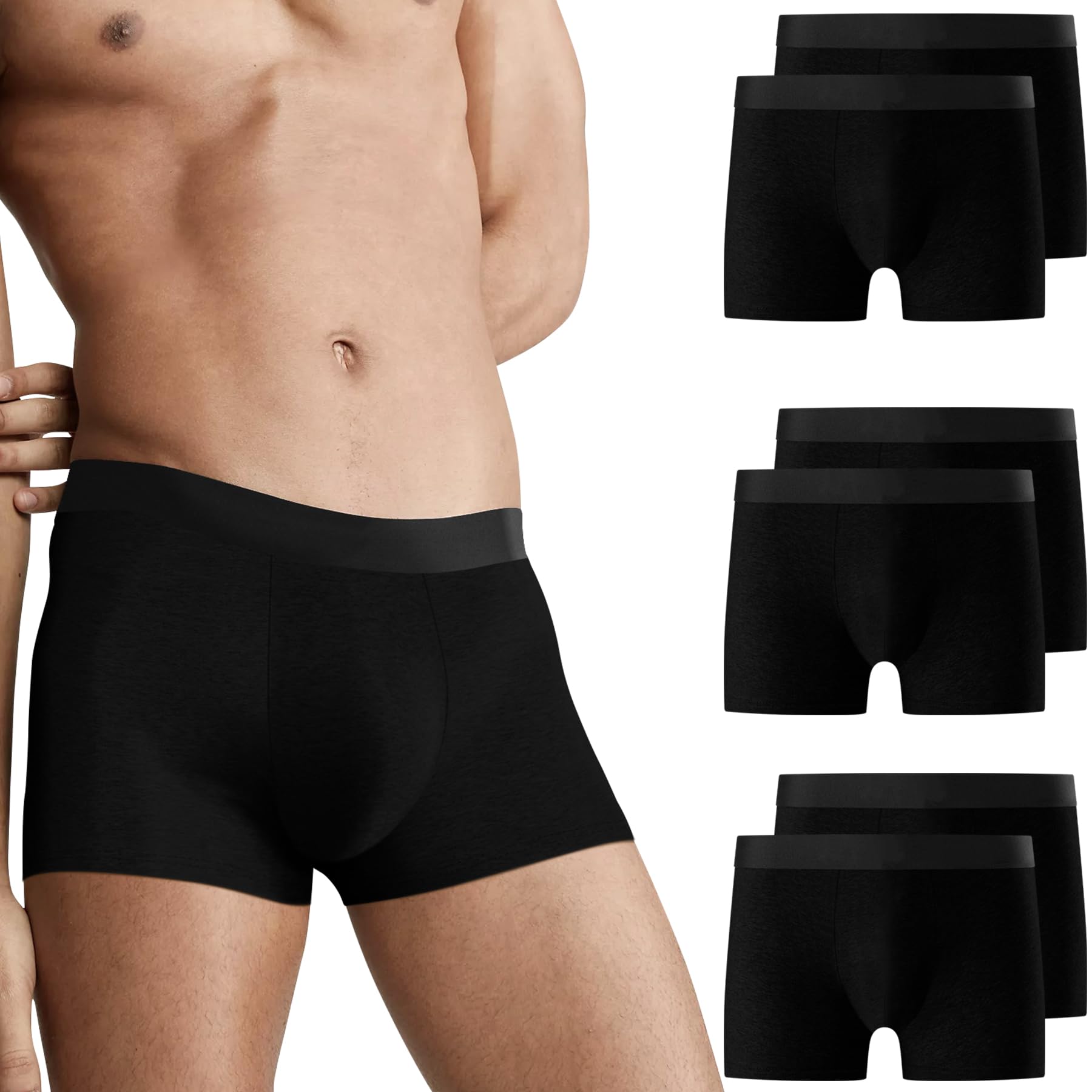 Falechay Boxershorts Herren 6er Pack Unterhosen Männer Ohne Kratzenden Zettel Sportunterhosen für Herren UnterwäSche Boxer Baumwolle(Gr. S - 3XL) 3XL 6*schwarz Angebot bei HelloDeals