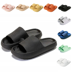 Cozyslides Original Damen Schlappen 100% EVA Super Weich Rutschfest Badeschuhe Cozislides Original Hausschuhe Damen 38/39 EU Schwarz Angebot bei HelloDeals
