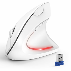 TECKNET Ergonomische Kabellose Bluetooth Maus - Vertikale Wireless Mouse mit 3 Gerät (BT+BT+USB), Optisch Leise Maus mit 6 Einstellbare DPI für Laptop/PC/Mac/Tablet/iPad(Win/Android/iOS), 6 Tasten Weiß Angebot bei HelloDeals