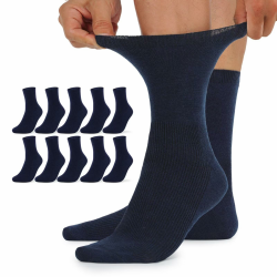10 Paar Diabetikersocken Herren und Damen ohne Gummibund Diabetiker Socken mit Komfortbund aus Baumwolle Dunkelblau*10 43-46 Angebot bei HelloDeals