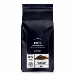 by Amazon Forte Coffee Beans, Italian Inspired Roast Strength No. 5 - Strong, 1kg Forte-Kaffeebohnen 1 kg (1er Pack) Angebot bei HelloDeals