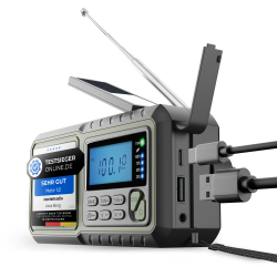 Acta Berg Kurbelradio | Notfallradio mit Kurbel & 5000 mAh Akku | Solar Radio mit Weltempfänger | Handkurbel Blackout Notfallausrüstung | Als Taschenlampe & Ladegerät, AM/FM/SW, mit USB, Grün Armee Grün(ohne DAB+) Angebot bei HelloDeals