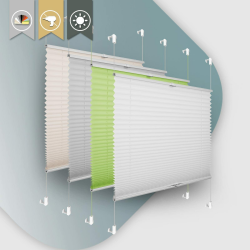 Buseu Plissee ohne Bohren Klemmfix 75x110cm(BxH) Weiß Jalousie Sichtschutz Sonnenschutz Easyfix Faltrollo Lichtdurchlässig Moderner Rollo für Fenster & Tür Weiß B75 x H110 cm Angebot bei HelloDeals