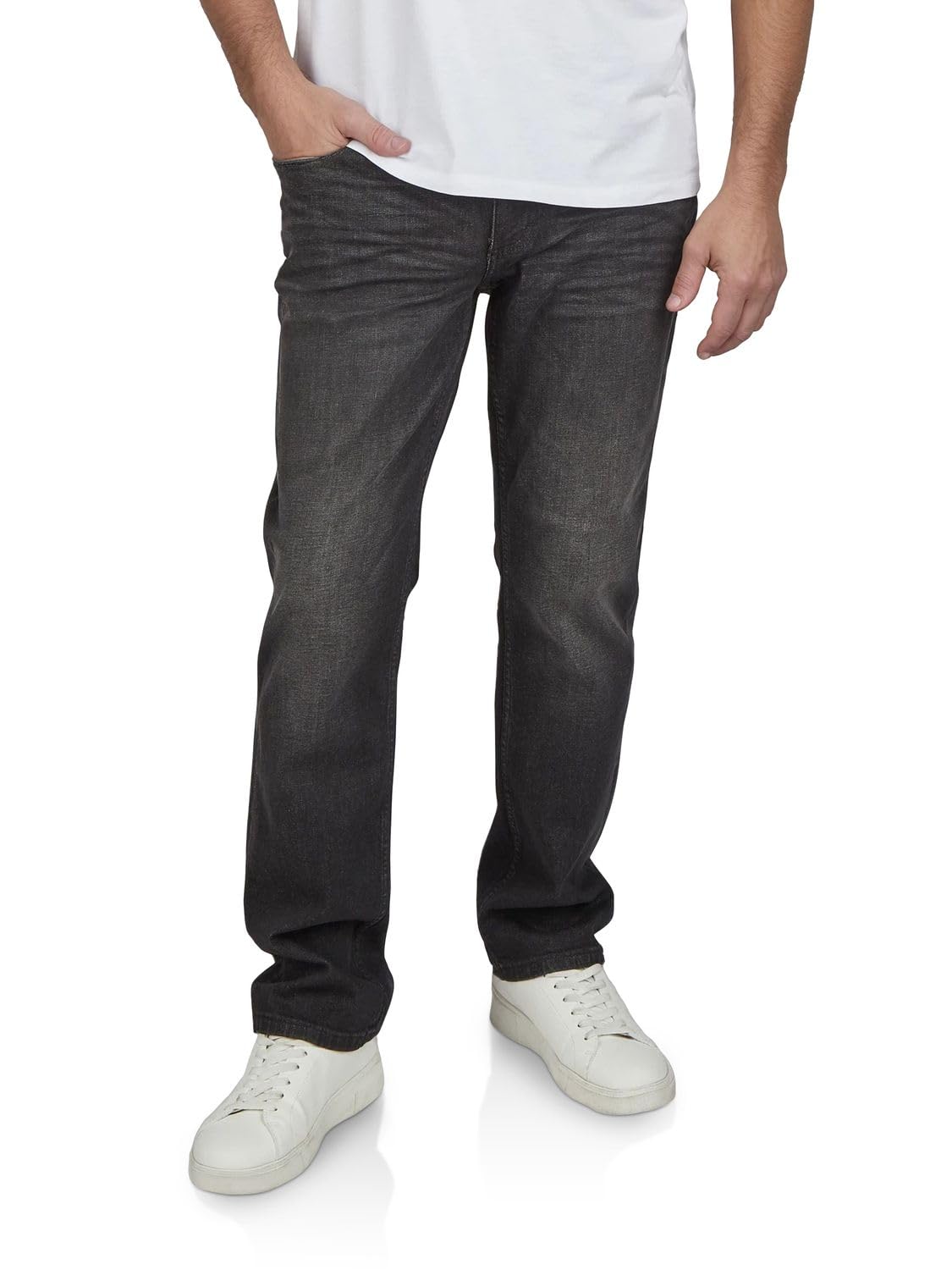 MUSTANG Jeans Herren Stretch lang Straight Fit Washington Jeanshose Hose Denim Blau Schwarz 30 31 32 33 34 36 38 40 42 44 31W / 32L Denim Black (1016082-4000-983) Angebot bei HelloDeals
