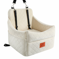 GL GLENSLAVE Hunde-Autositz für kleine/mittlere Hunde, Hundeautositz mit Dicker Polsterung unter 15,9 kg, Abnehmbarer, waschbarer Autositz für Haustiere (weiß) Beige Angebot bei HelloDeals