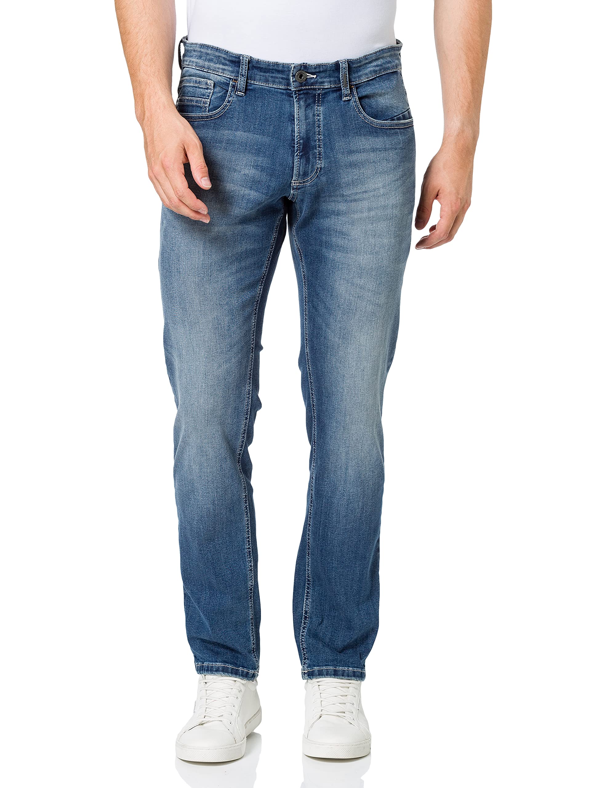 camel active Herren Slim Fit Raw Denim 35W / 30L Blau Angebot bei HelloDeals