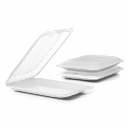 TATAY Aufschnittboxen für Kühlschrank | 3er Set Standard | Frischhaltedosen mit Deckel, Stapelbar | Geeignet für Gefrierschrank, Mikrowelle und Spülmaschine | BPA-frei, 17x3,2x25,2 cm, Weiß Weiß - 3 Standard Angebot bei HelloDeals