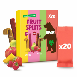 BEAR Fruit Splits Mixbox | 100% natürliche Zutaten | ohne Zuckerzusatz | Snacks für Kinder & Erwachsene | 20 Beutel x 20g | 400g Angebot bei HelloDeals