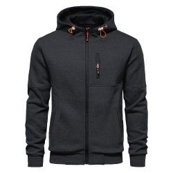 CTU Herren Hoodies Zip Up Langarm Fleece Sweatshirts Hoodies für Männer S-3XL XL Dunkelgrau Angebot bei HelloDeals