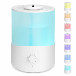 AiQInu Luftbefeuchter Schlafzimmer, 2.5L Luftbefeuchter Pflanzen, Humidifier mit Aroma Diffuser für ätherische Öle, Ultraschall Vernebler mit Kühlnebel, Nachtlicht, BPA Frei für Schlafzimmer, Nursery Angebot bei HelloDeals