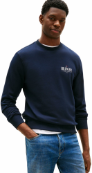 Tommy Hilfiger Herren Sweatshirt Stacked Regular Fit S Blue (Desert Sky) Angebot bei HelloDeals