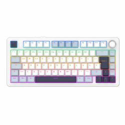EPOMAKER x Aula F75-ISO Mechanische Tastatur Kabellos, Hot Swap Gaming-Tastatur 75% Prozent, Deutsches Layout QWERTZ, BT/Wireless/USB-C, Knopf& RGB (Light Blue, LEOBOG Reaper Schalter) Light Blue LEOBOG Reaper Schalter Angebot bei HelloDeals