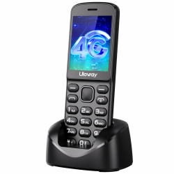uleway 4G Volte Kabelloses Haustelefon und Seniorenhandy 2-in-1, Entsperrtes Handy mit Bluetooth, SIM-Karte Nötig, 1400 mAh Akku, Ideal für Senioren und als Ersatzgerät Schwarz Angebot bei HelloDeals