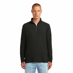 G-Star Herren Tweeter Half Zip R T T-Shirt M Schwarz (Dk Black D26866-e176-6484) Angebot bei HelloDeals